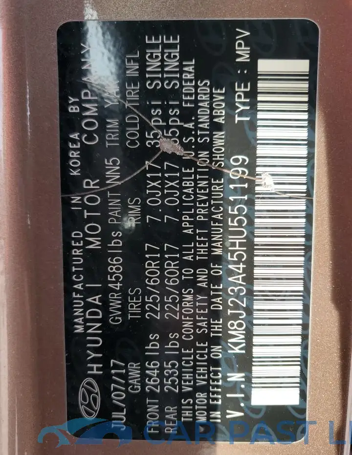 KM8J23A45HU551199# 12