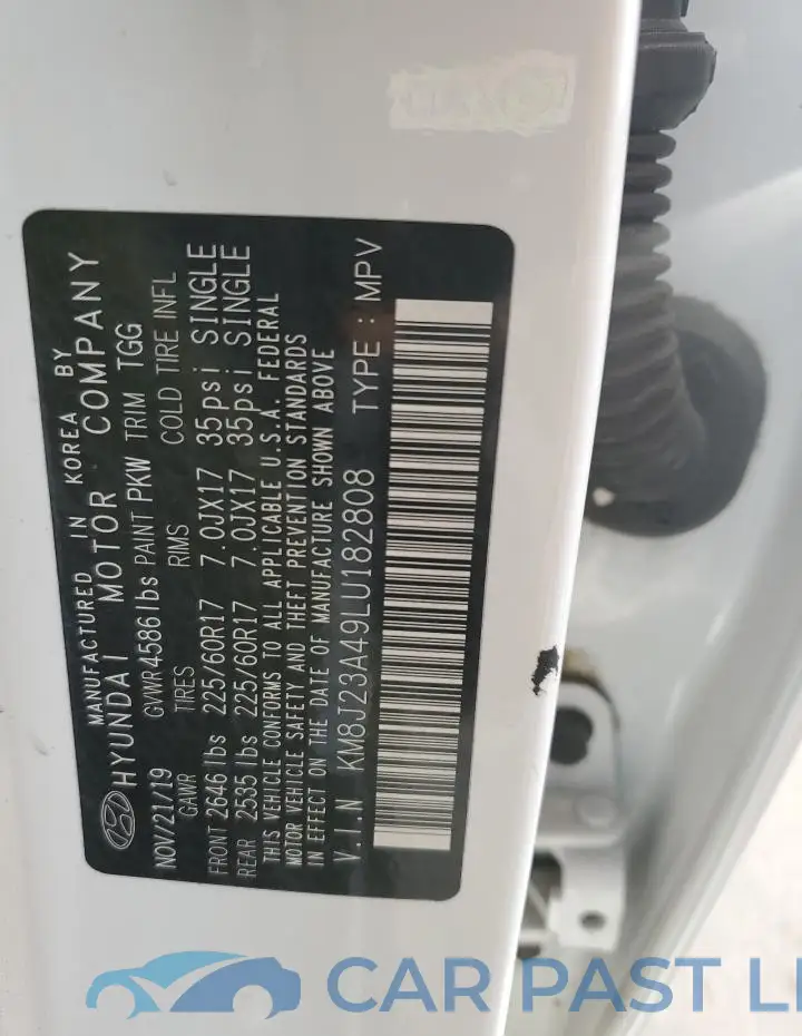 KM8J23A49LU182808# 13