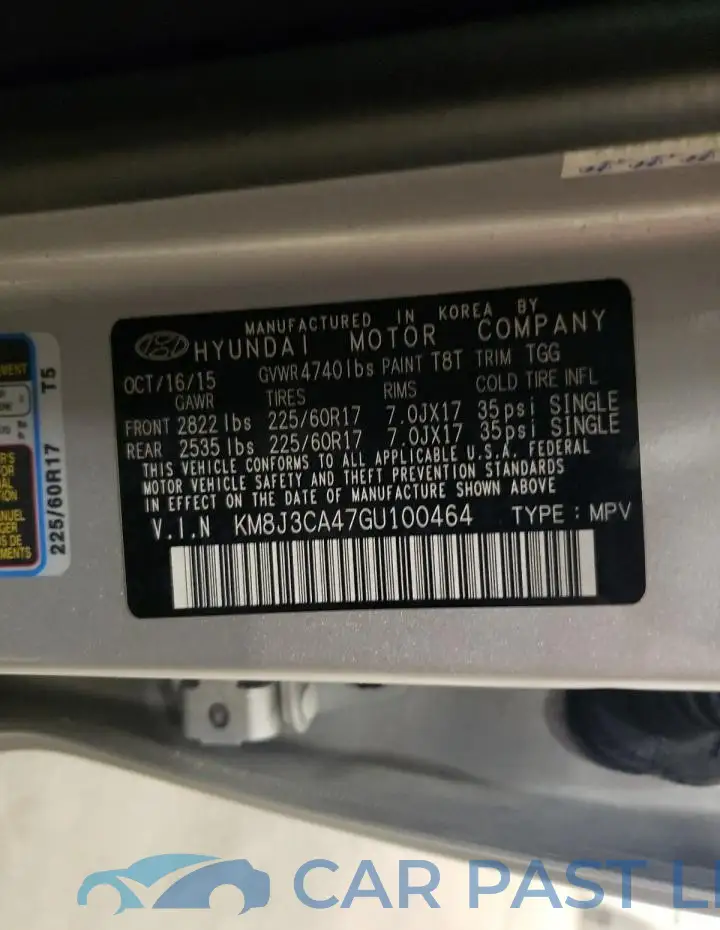 KM8J3CA47GU100464# 13