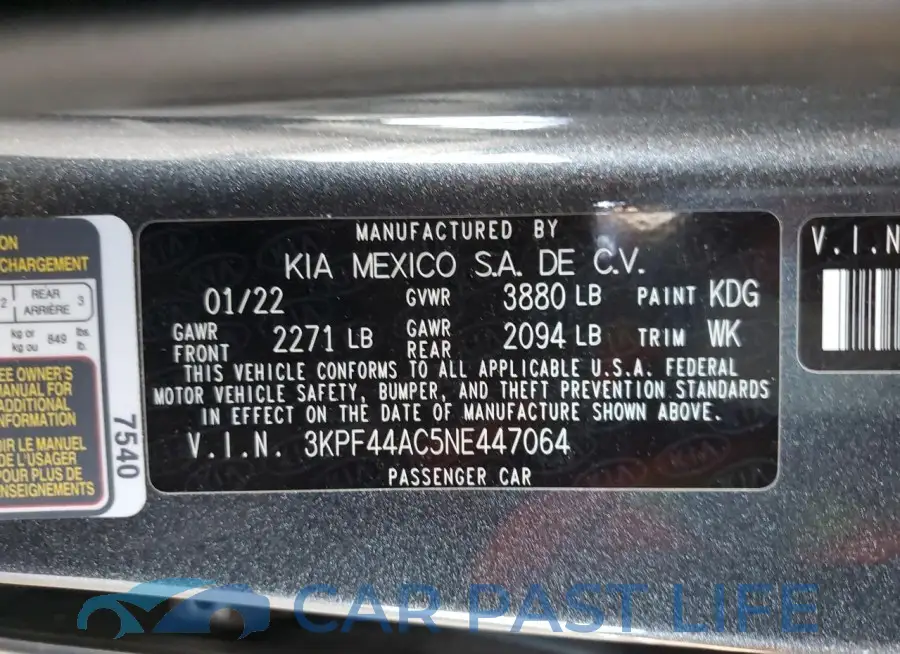 3KPF44AC5NE447064# 12