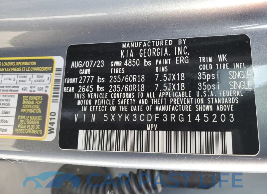 5XYK3CDF3RG145203# 12