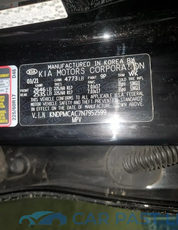 KNDPMCAC7N7952599# 13