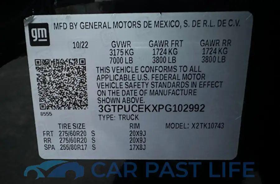 3GTPUCEKXPG102992# 10