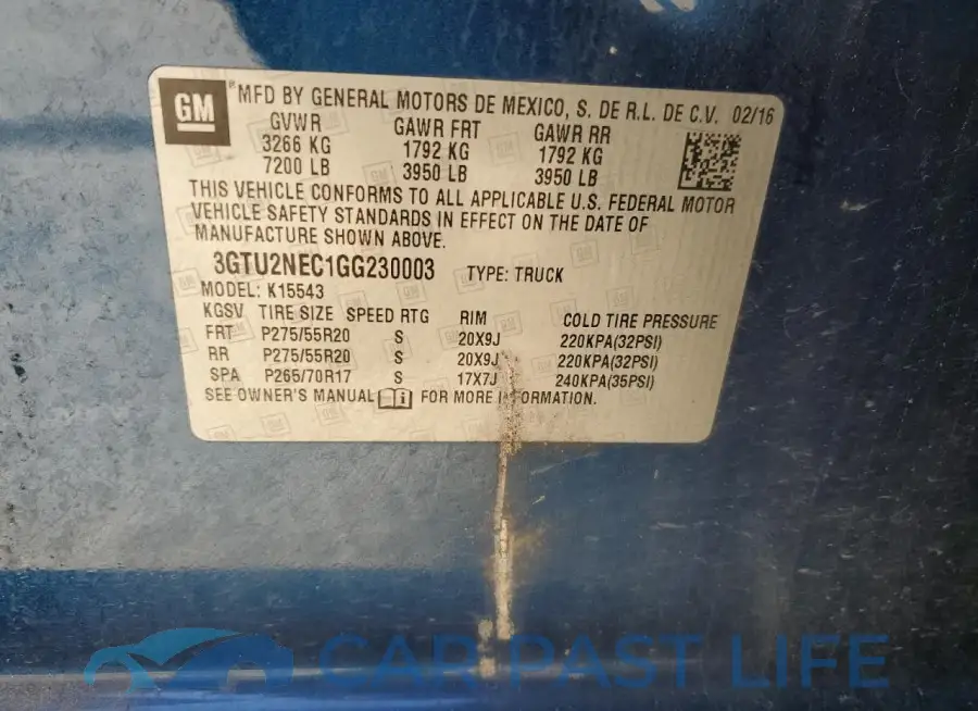 3GTU2NEC1GG230003# 13
