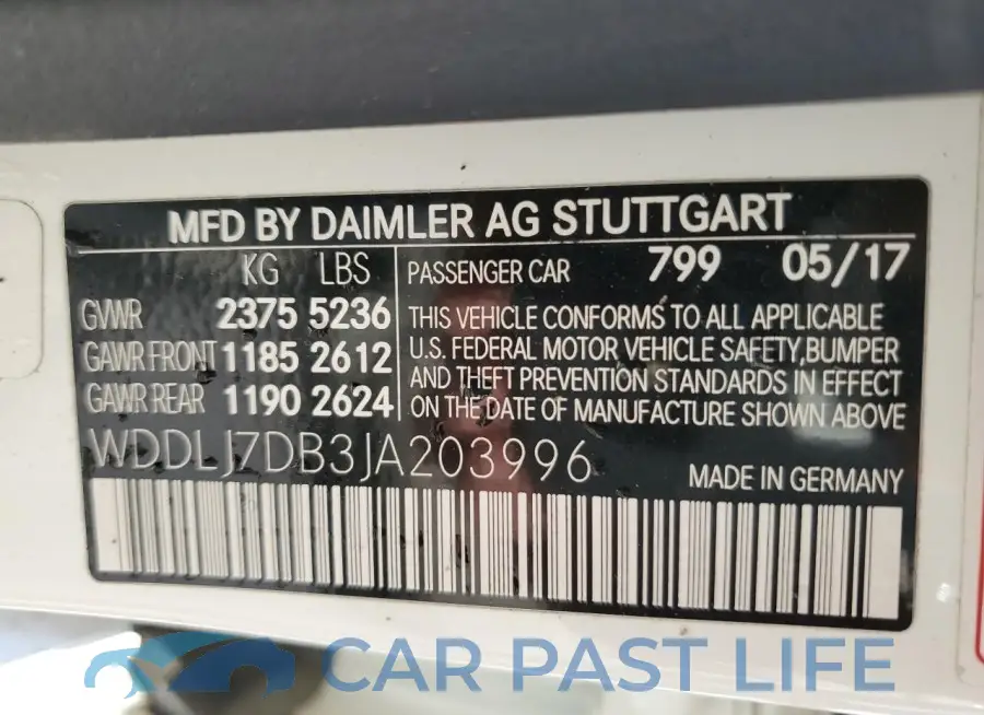WDDLJ7DB3JA203996# 12