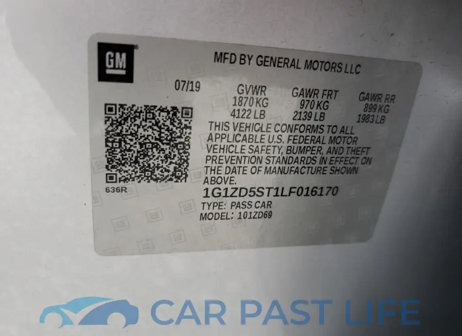 1G1ZD5ST1LF016170# 12