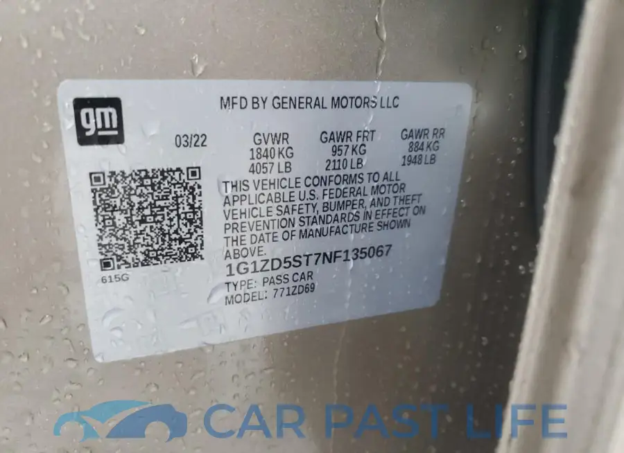 1G1ZD5ST7NF135067# 12