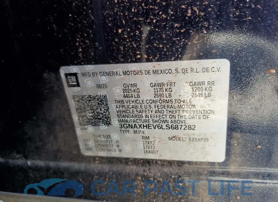3GNAXHEV6LS687282# 12
