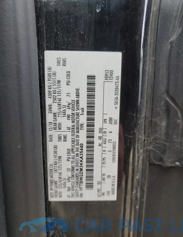 1FTBW2ZM3KKA35440# 14