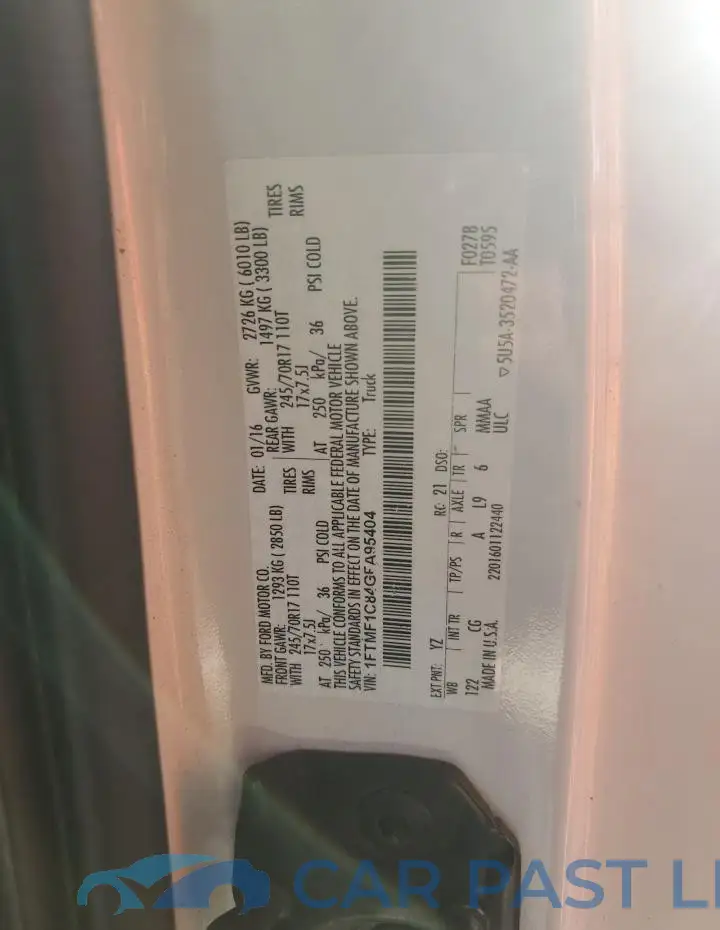 1FTMF1C84GFA95404# 12