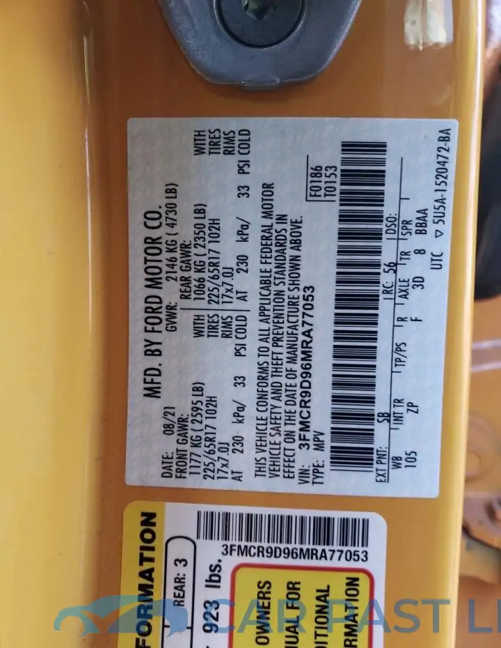 3FMCR9D96MRA77053# 13