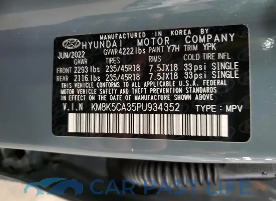 KM8K5CA35PU934352# 14