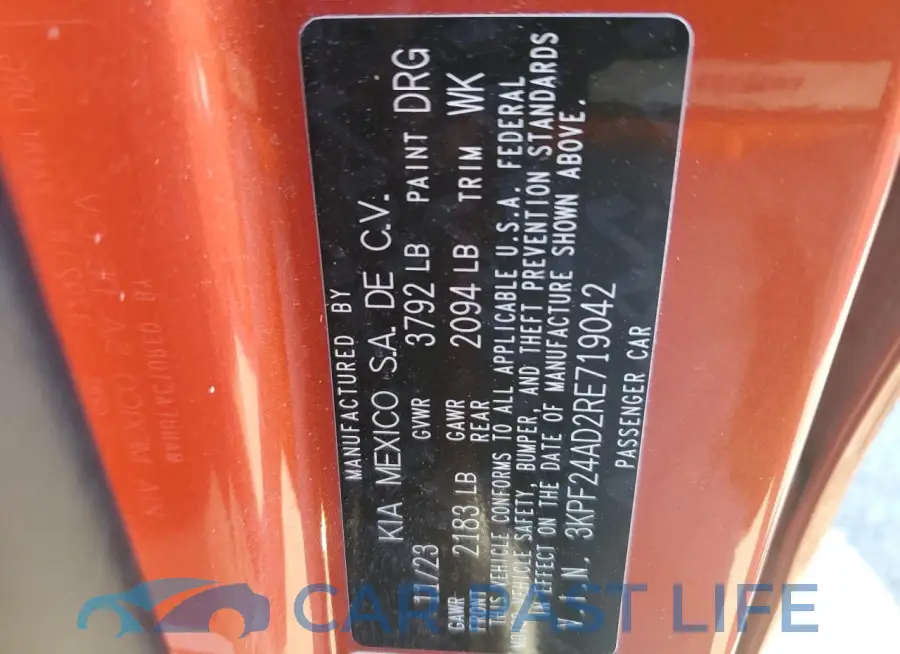 3KPF24AD2RE719042# 12