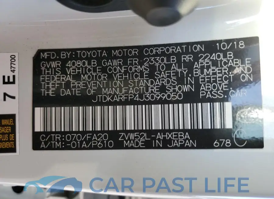 JTDKARFP4J3099050# 12
