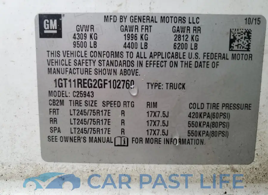 1GT11REG2GF102760# 13