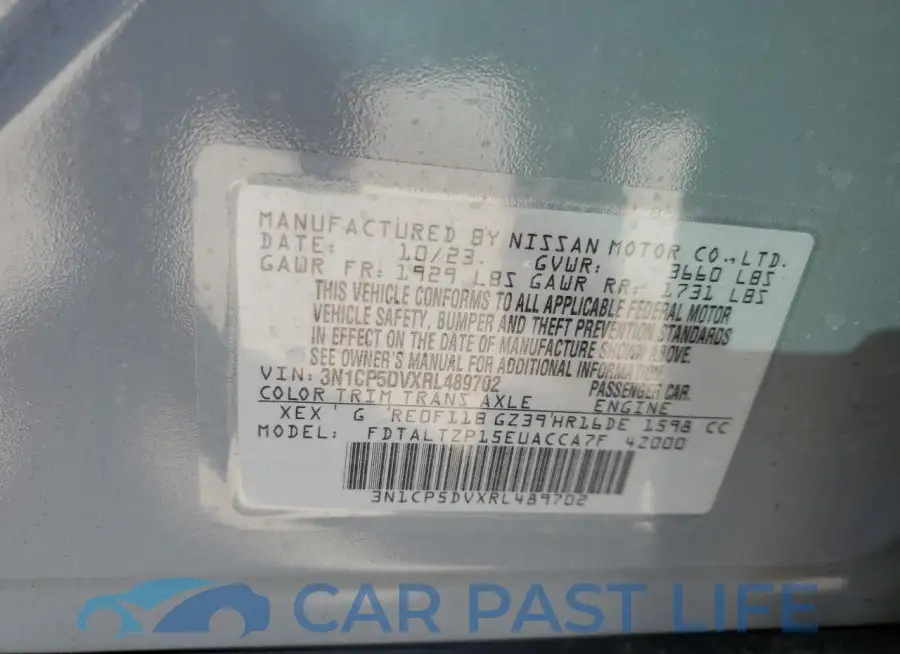 3N1CP5DVXRL489702# 12
