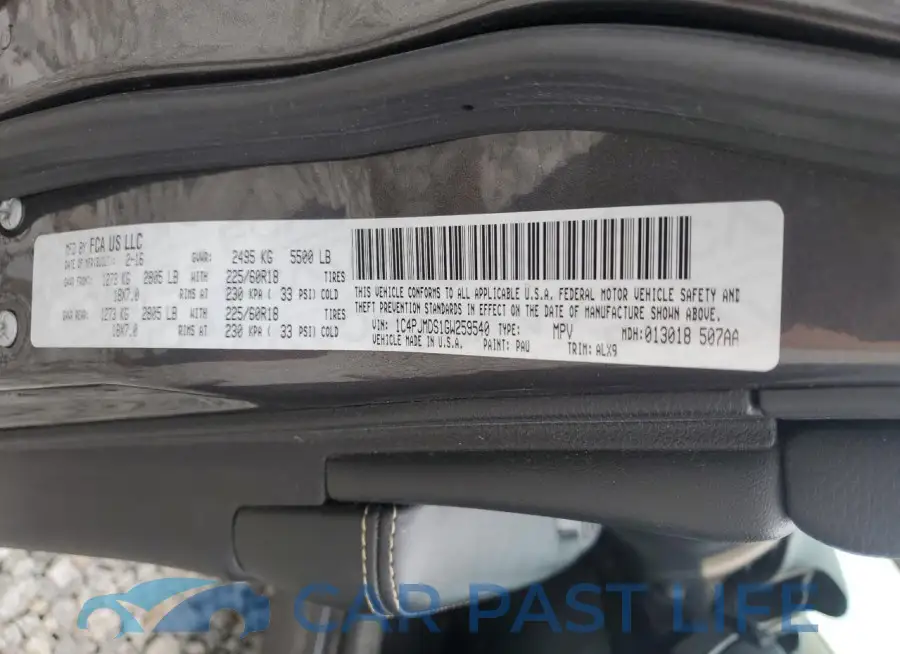 1C4PJMDS1GW259540# 13