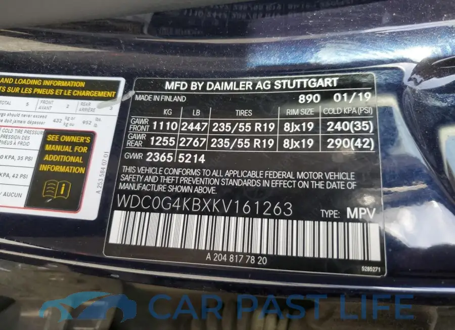 WDC0G4KBXKV161263# 13