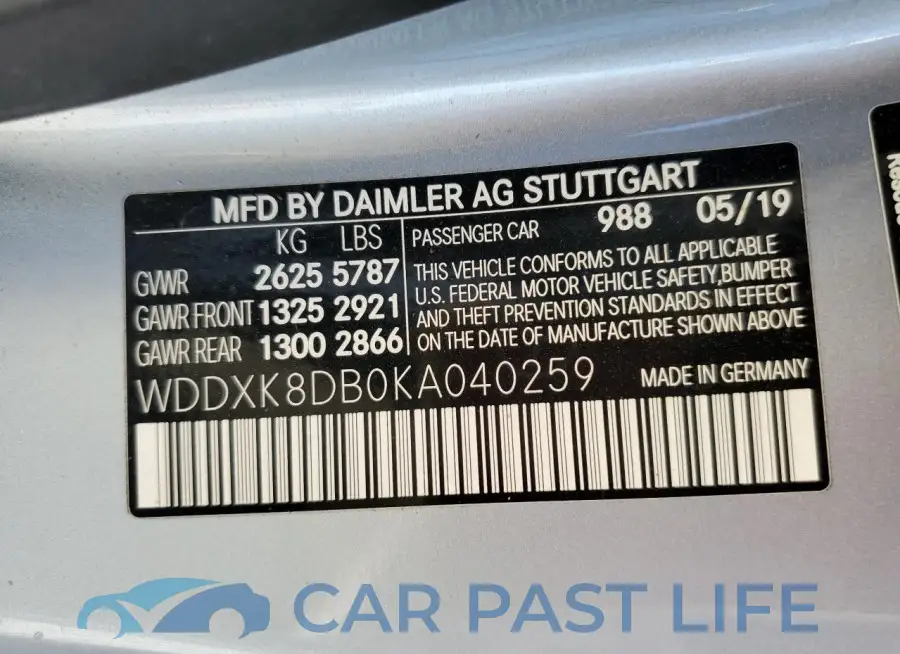 WDDXK8DB0KA040259# 13