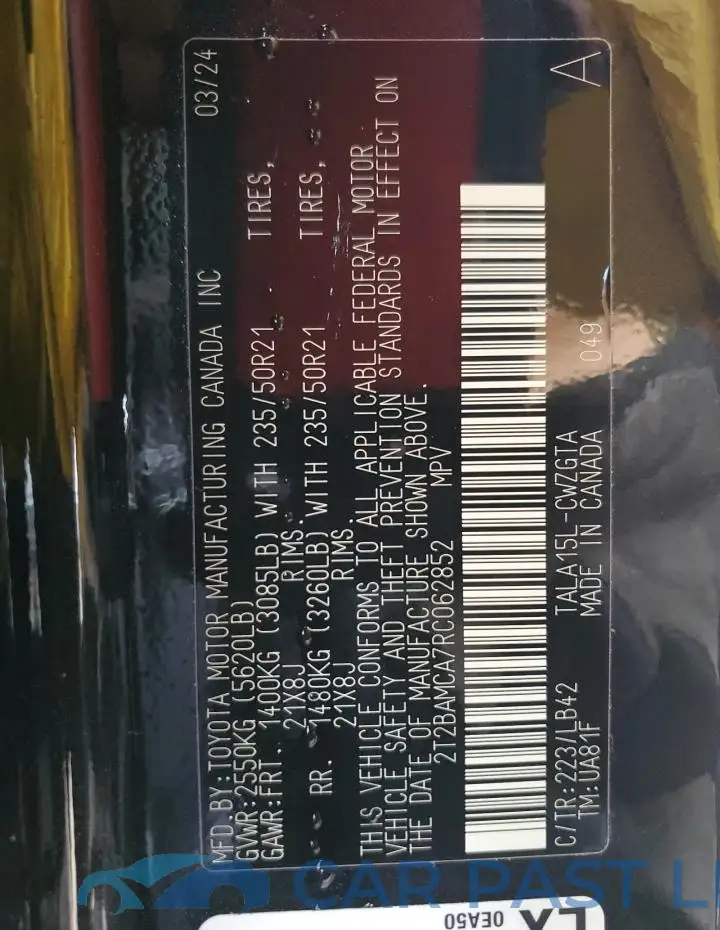 2T2BAMCA7RC062852# 14