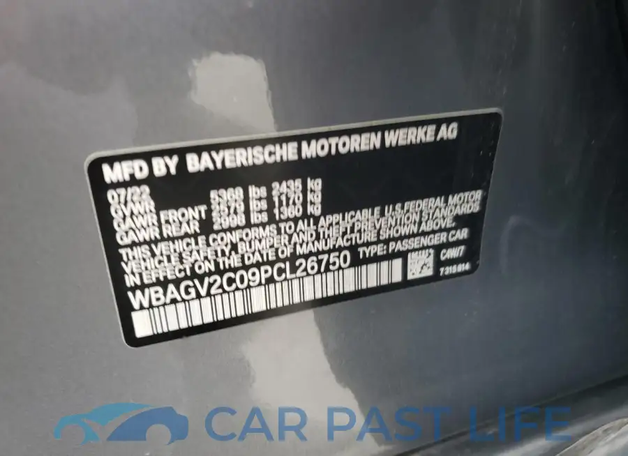 WBAGV2C09PCL26750# 12