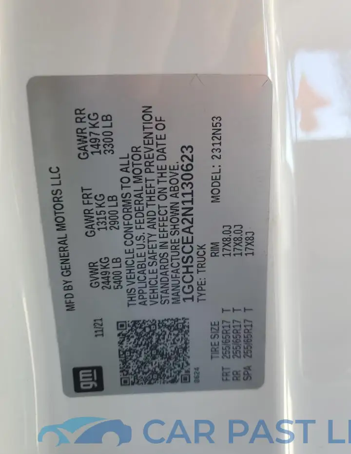 1GCHSCEA2N1130623# 12