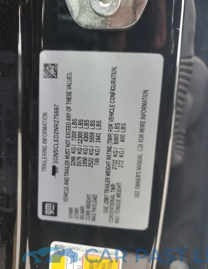 1GNSCLED2NR275697# 13