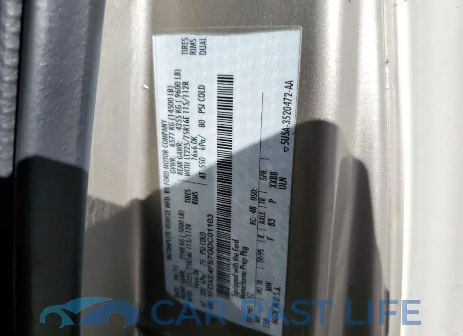 1FDXE4FS7GDC01103# 12