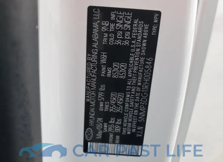 5NMP3DG11RH005846# 13