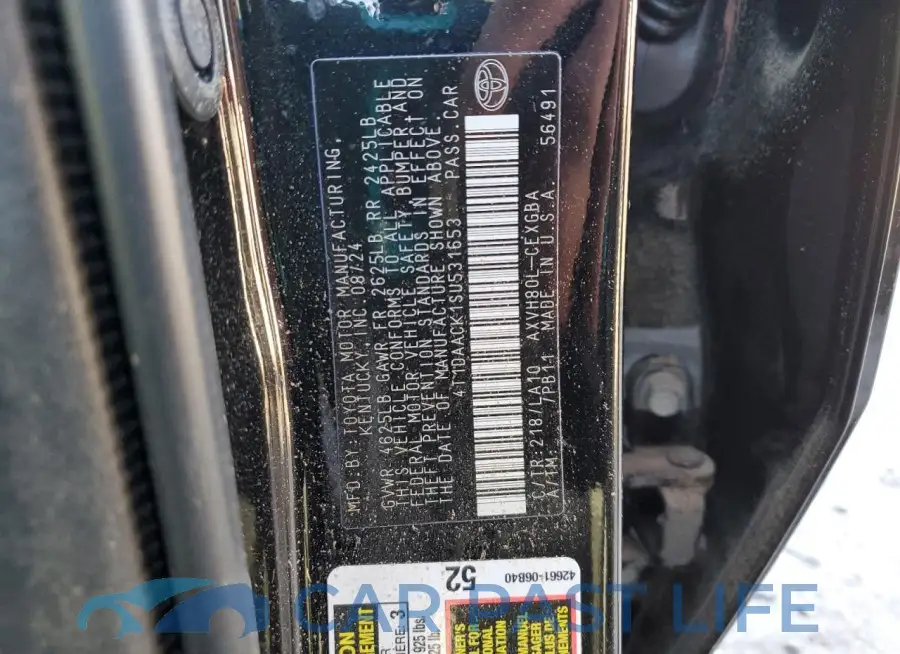 4T1DAACK1SU531653# 12
