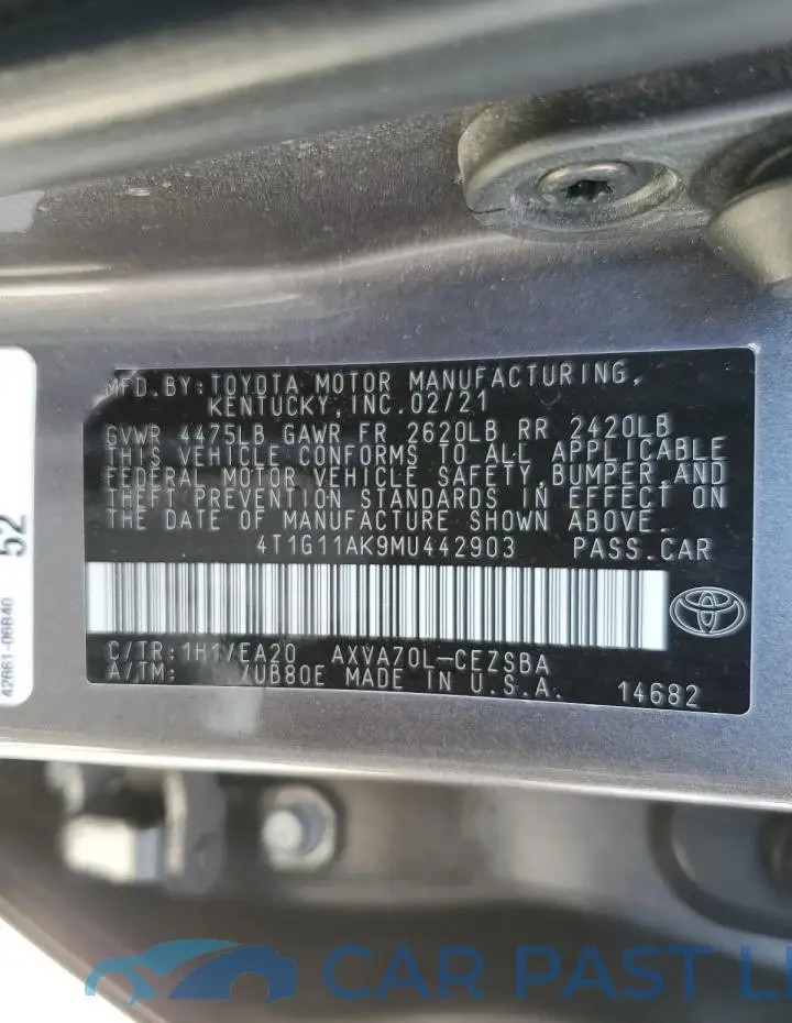 4T1G11AK9MU442903# 12