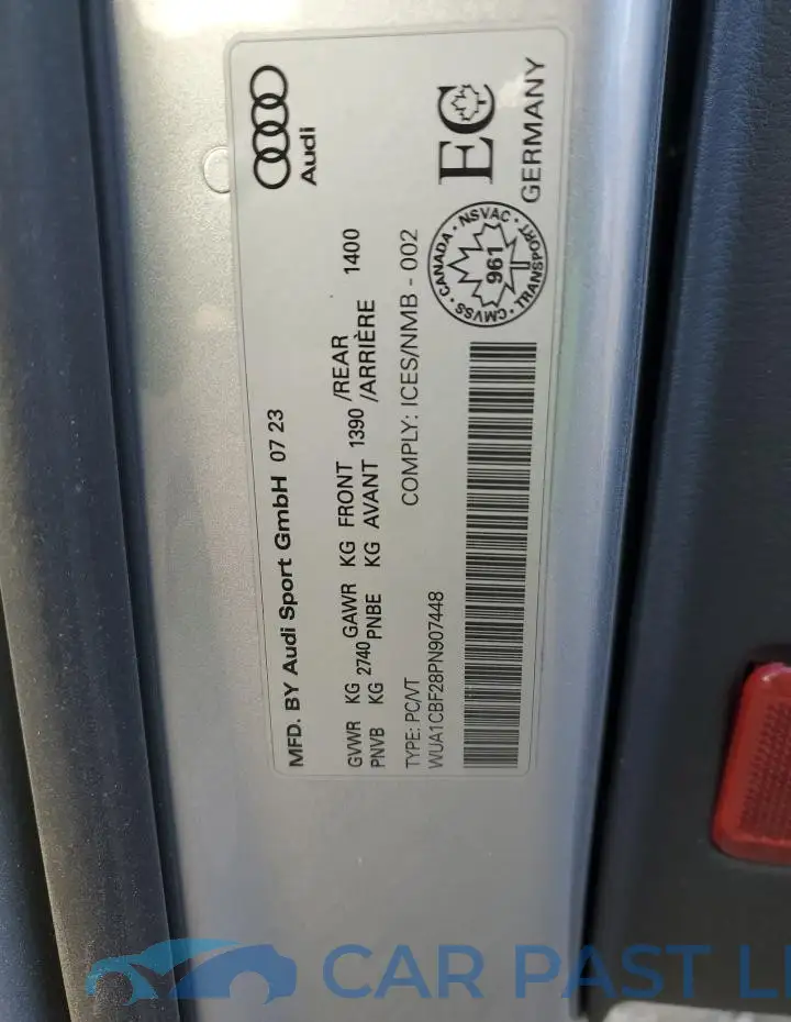 WUA1CBF28PN907448# 13