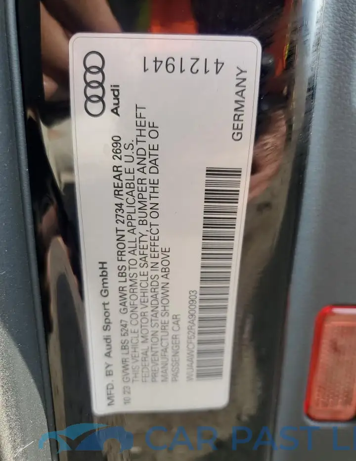 WUAAWCF52RA900903# 12