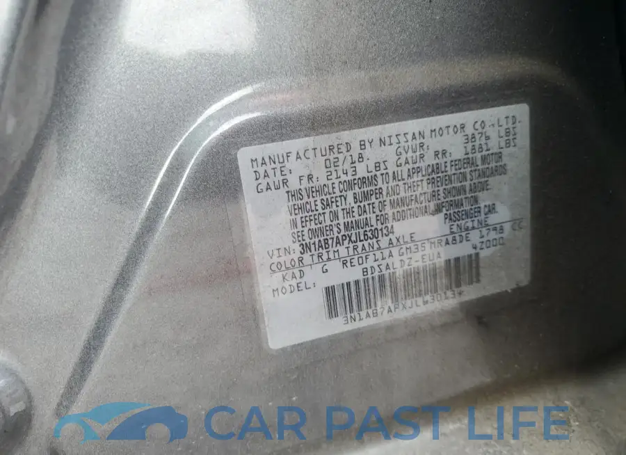 3N1AB7APXJL630134# 12