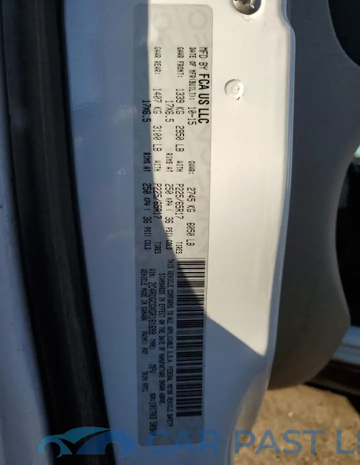 2C4RDGCGXGR181699# 13