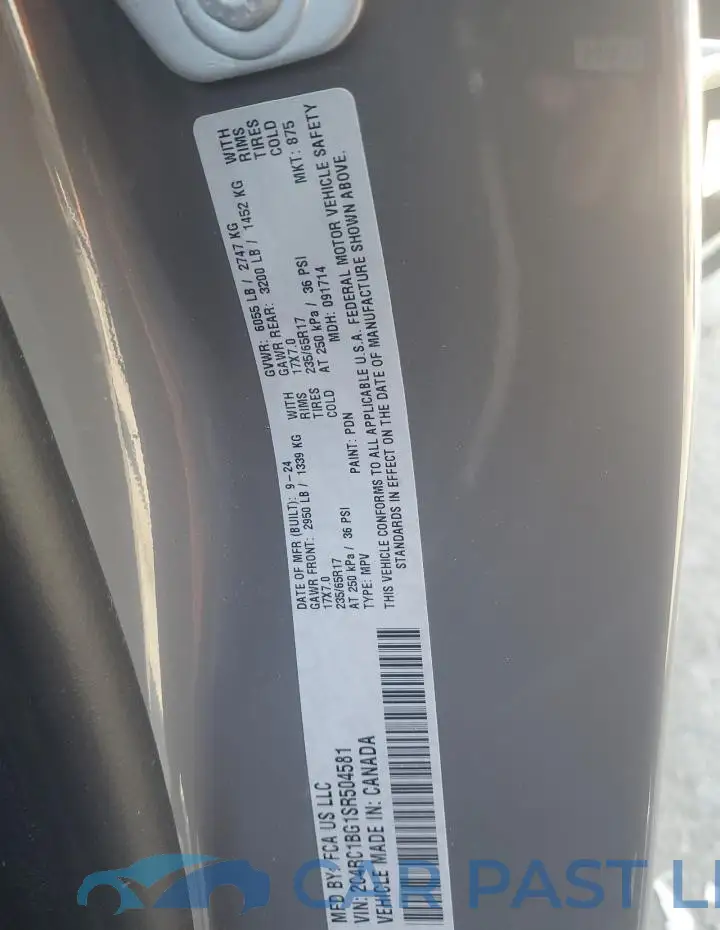 2C4RC1BG1SR504581# 13