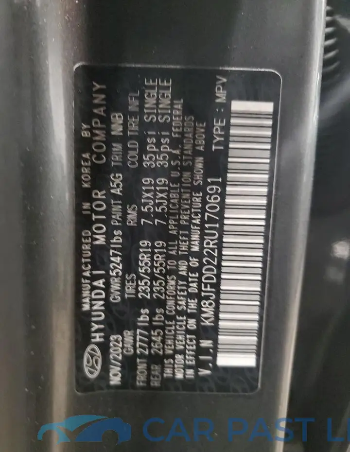KM8JFDD22RU170691# 14