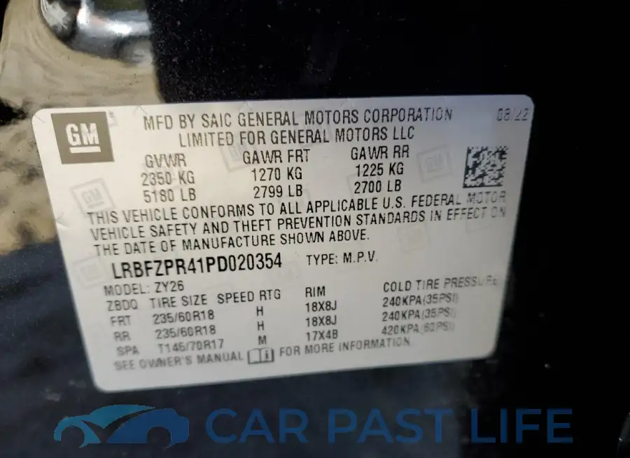LRBFZPR41PD020354# 13