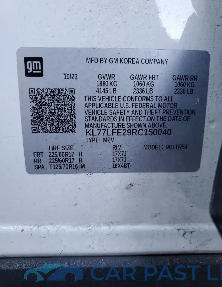 KL77LFE29RC150040# 14