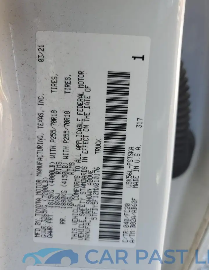 5TFDY5F12MX010176# 12