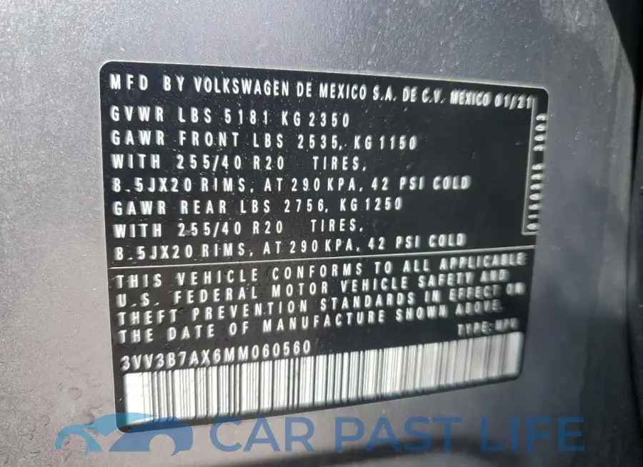 3VV3B7AX6MM060560# 13