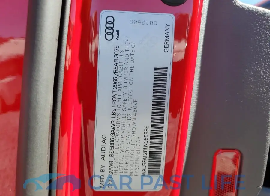 WAUSFAF28LN069996# 13
