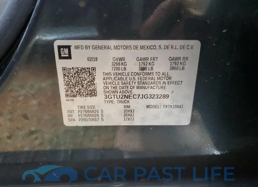 3GTU2NEC7JG323289# 12