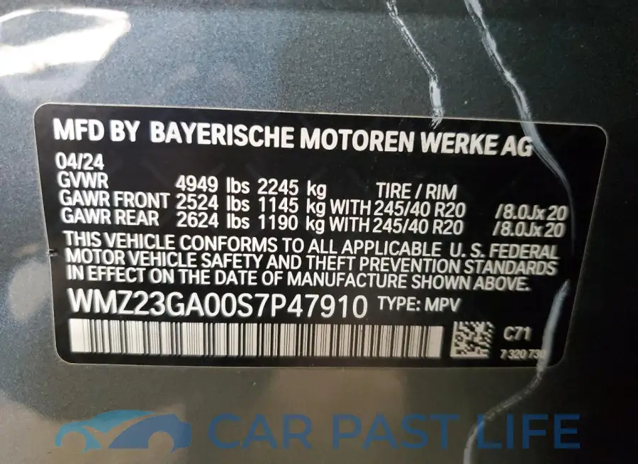 WMZ23GA00S7P47910# 12
