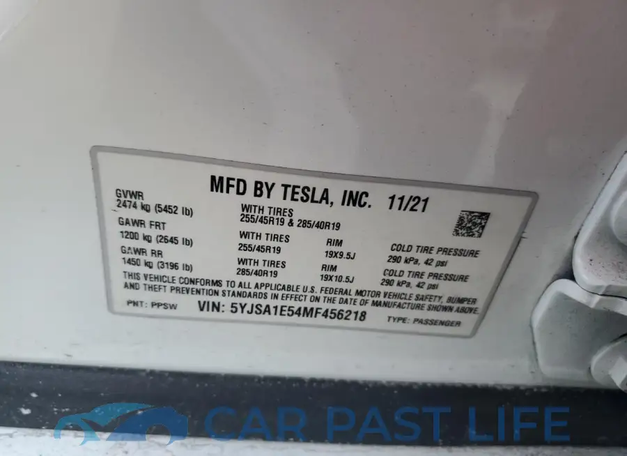 5YJSA1E54MF456218# 13