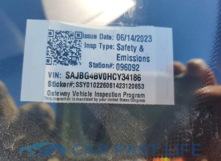 SAJBG4BV0HCY34186# 12