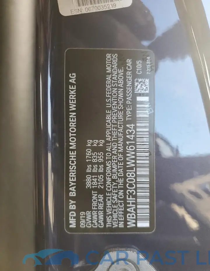 WBAHF3C08LWW61434# 12