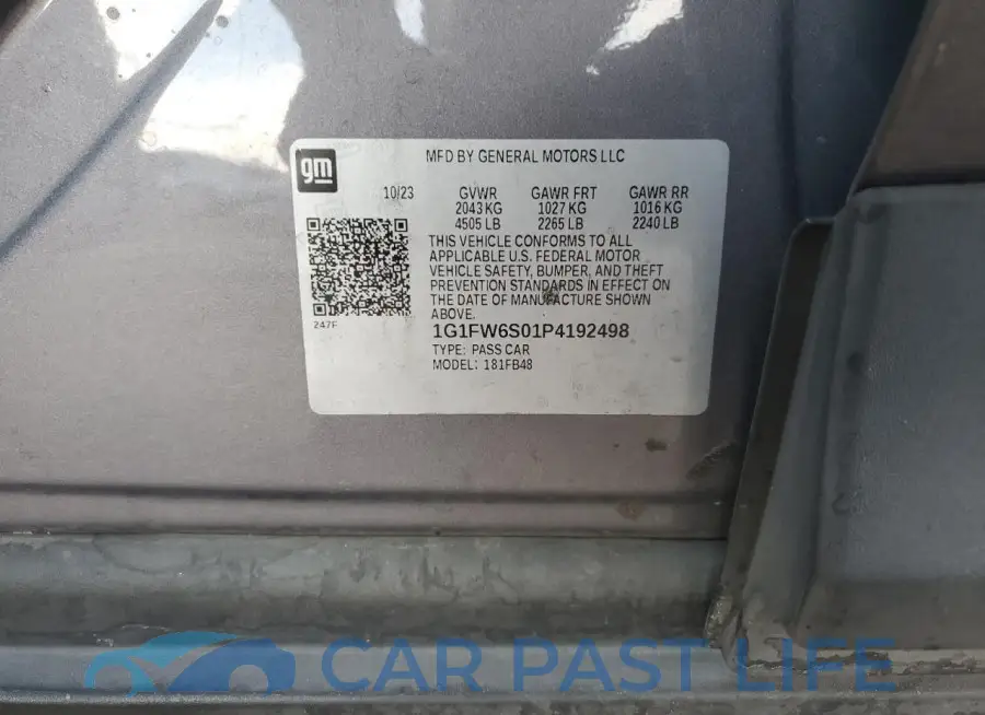 1G1FW6S01P4192498# 12