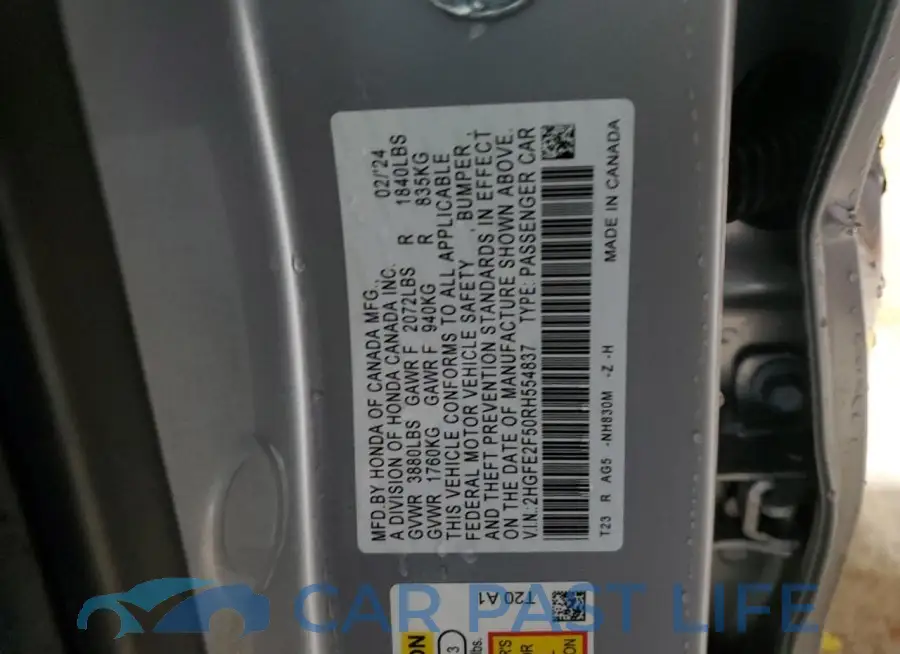 2HGFE2F50RH554837# 12