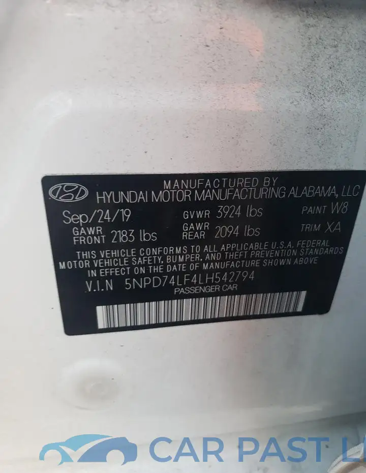 5NPD74LF4LH542794# 12